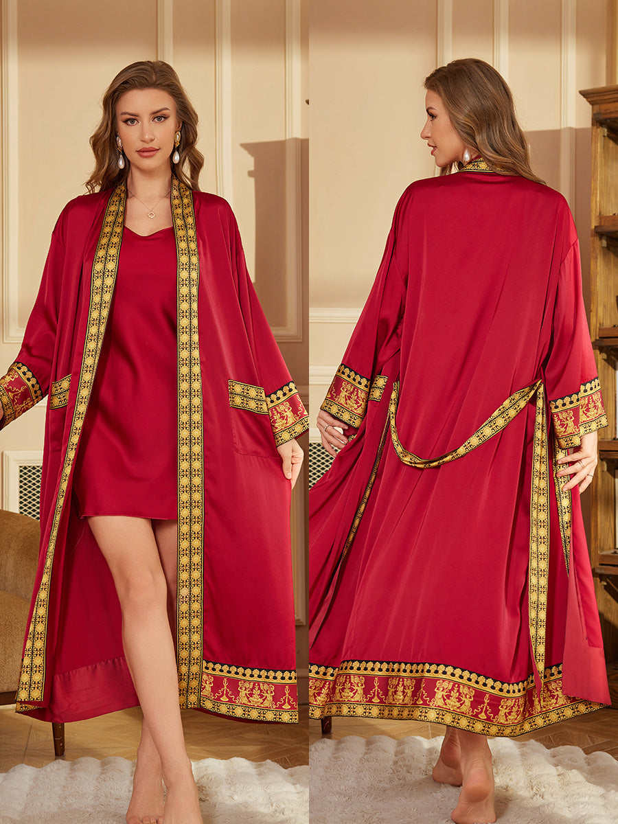 Red Luxury Satin Robe