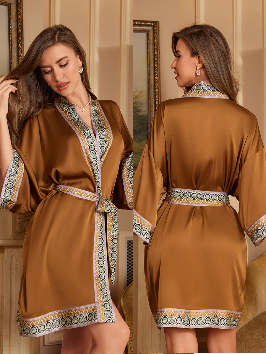 Caramel Luxury Satin Robe