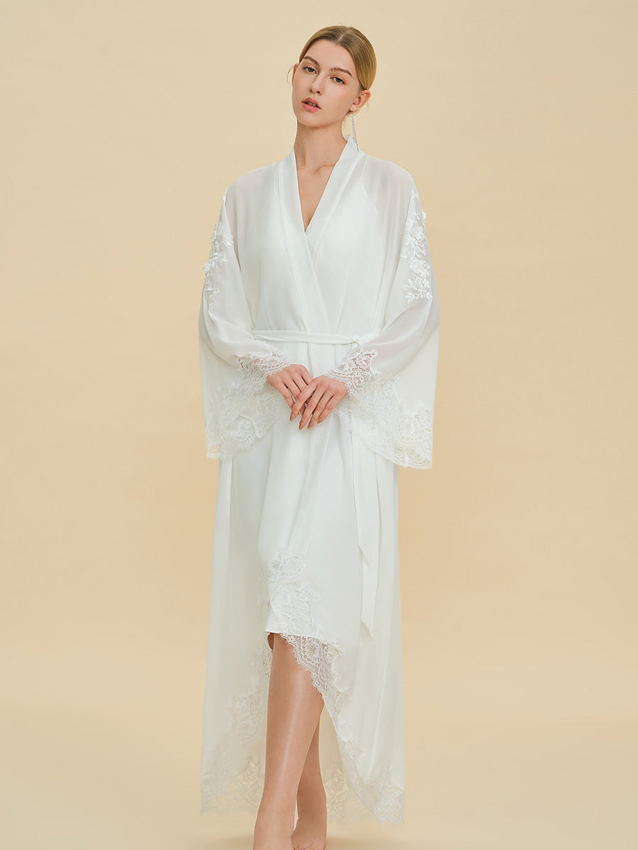 Black Chiffon Maxi Robe