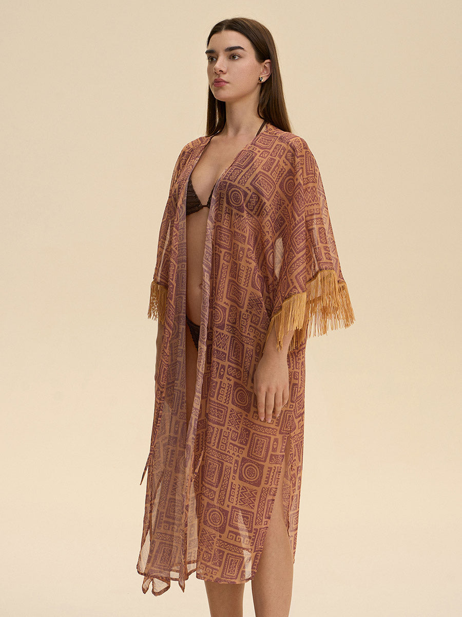 Bohemian Tribal Fringe Cover-Up