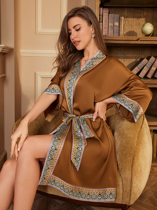 Caramel Luxury Satin Robe