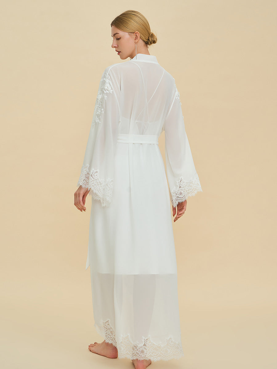 Black Chiffon Maxi Robe