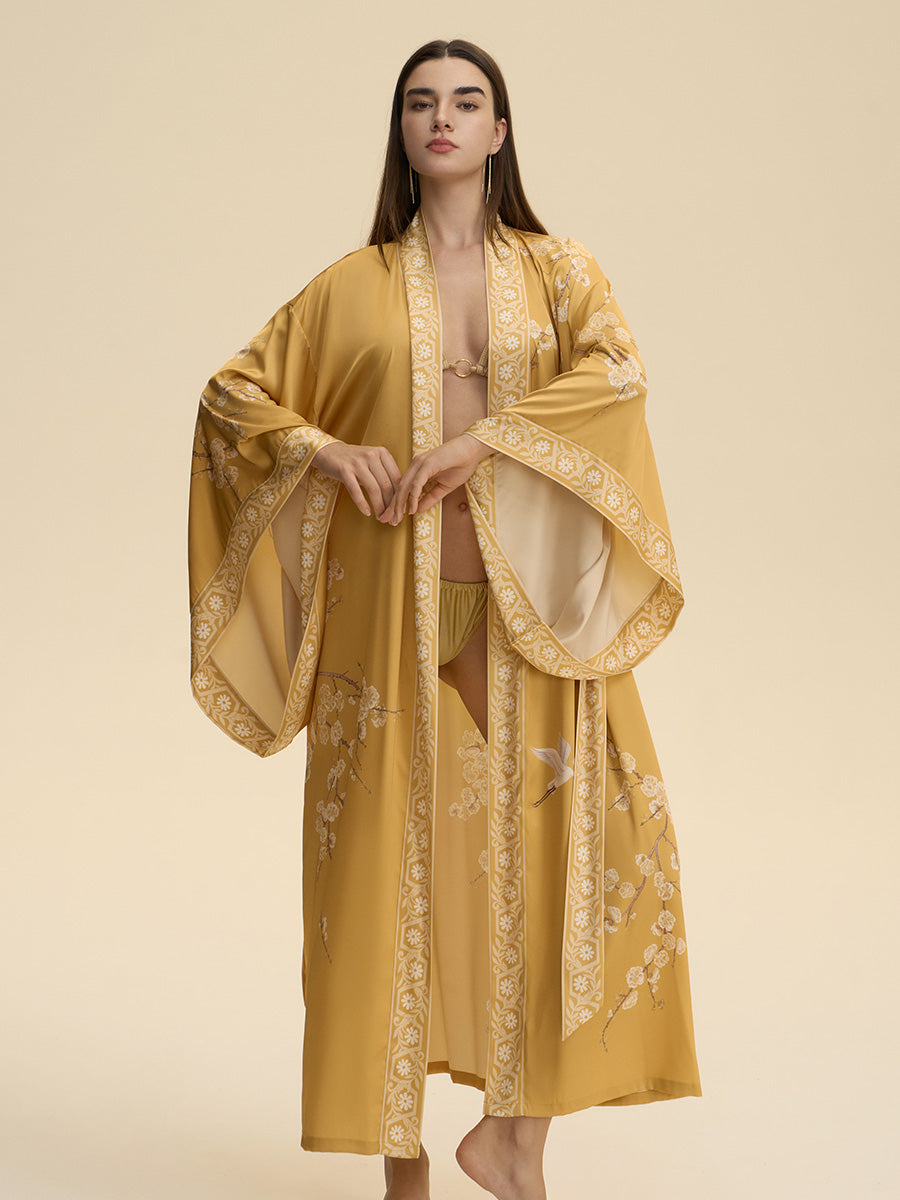 Crane & Plum Satin Robe