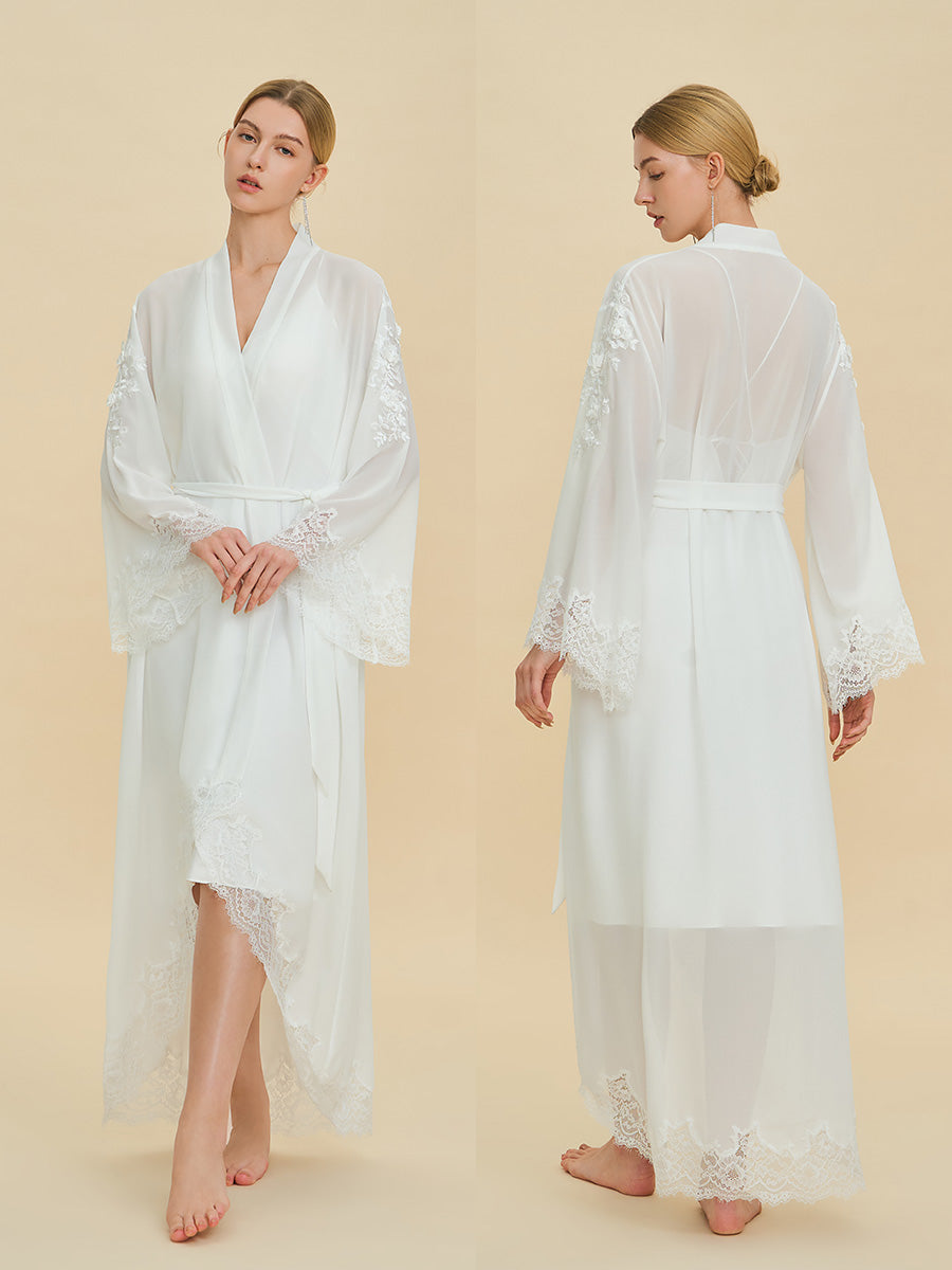 Black Chiffon Maxi Robe