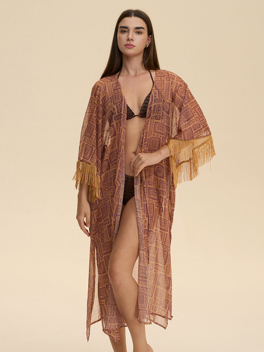 Bohemian Tribal Fringe Cover-Up