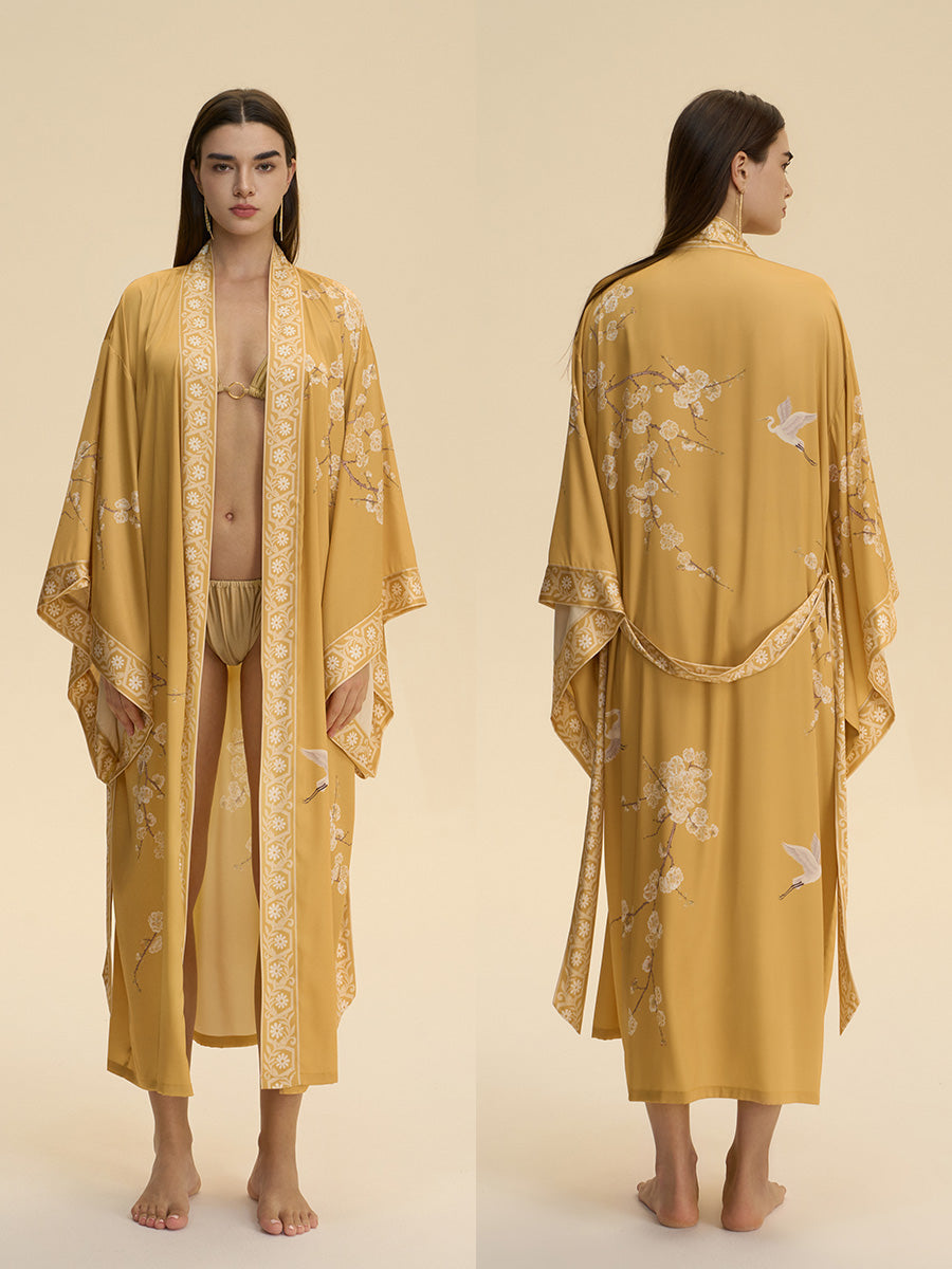 Crane & Plum Satin Robe