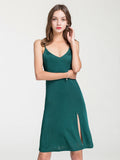 Satin Feel Silk Blend Midi Slip Sleep Dress