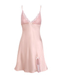 100% Pure Silk Lace V-Neck Cami Nightgown