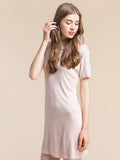 Soft Knit Silk Blend Midi Sleep Dress